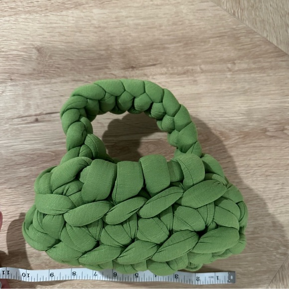 Green Chunky Knit Mini Handbag - Picture 3 of 4